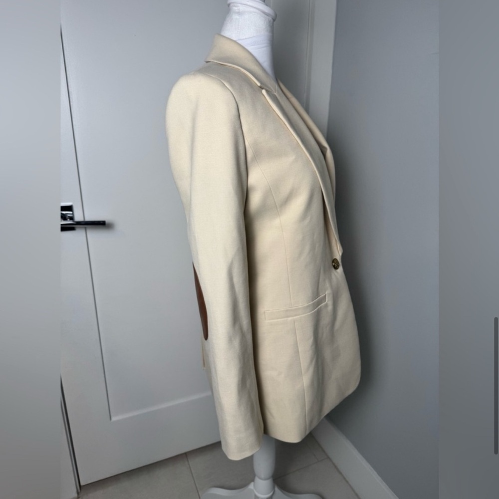 Alice + Olivia Billie Elbow Patch Boxy Blazer/Size Small - Picture 10 of 15